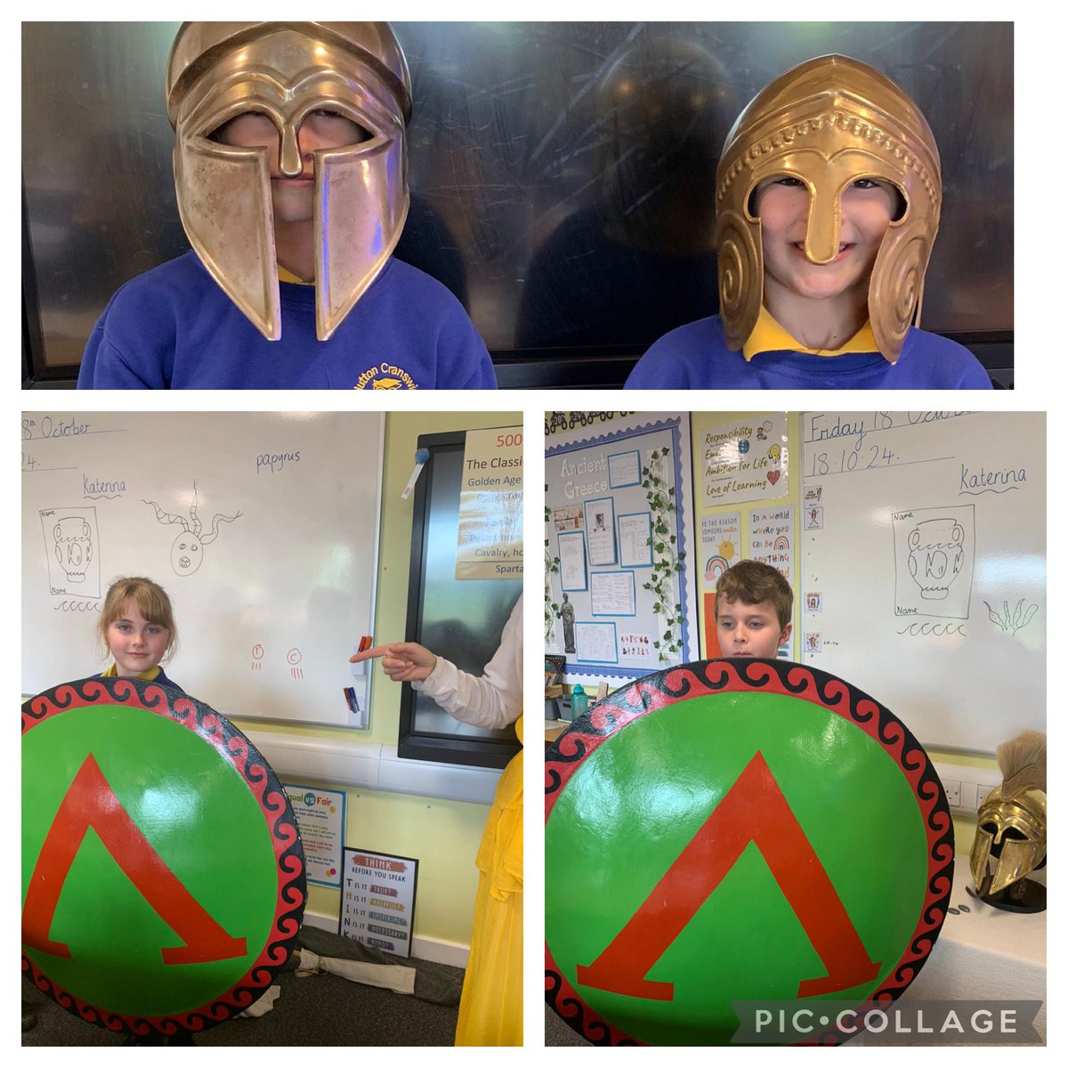 Year 4 had a fantastic day on Friday learning all about Ancient Greece! 🛡️ A huge thank you to <a href="/history_to_life/">historytolife</a> once again for an unforgettable experience! 👏🏼