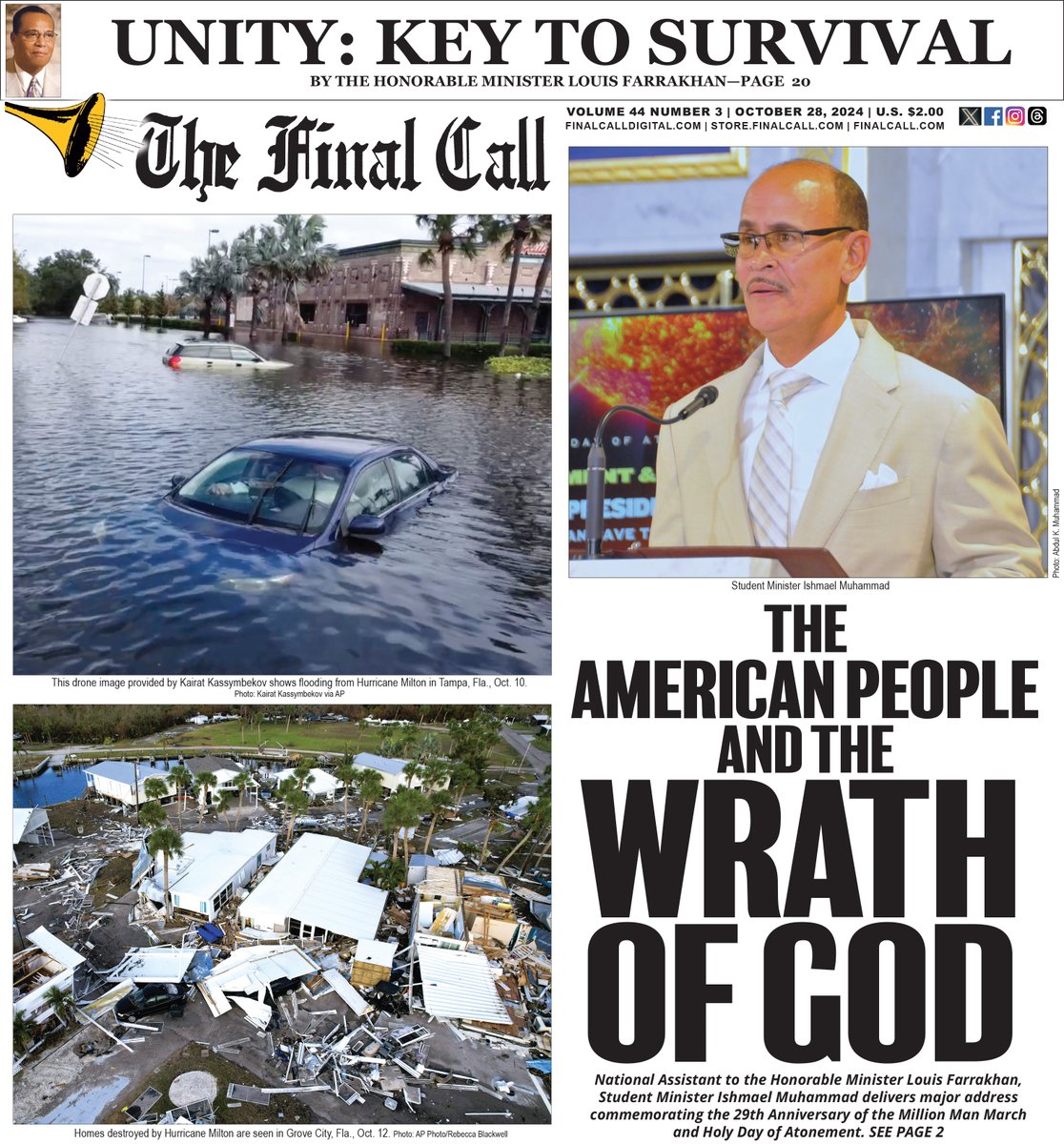 NEW EDITION:: The American People &amp; the Wrath of God

National Assistant to the Hon. Min. <a href="/LouisFarrakhan/">THE HONORABLE MINISTER LOUIS FARRAKHAN</a>, Student Min. Ishmael Muhammad delivers major address commemorating the 29th Anniversary of the Million Man March &amp; Holy Day of Atonement. 

More at finalcall.com