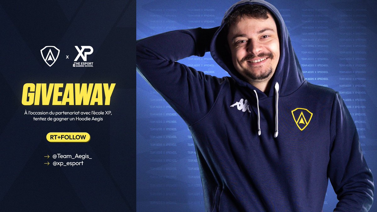 GIVEAWAY AEGIS x XP SCHOOL 🎁

L'hiver arrive tout doucement, donc on a décidé de faire gagner un pull AEGIS à l'un d'entre vous, avec notre partenaire !

Pour participer : RT ce tweet et follow <a href="/Team_Aegis_/">AEGIS</a> &amp; <a href="/xp_esport/">XP by e-artsup</a>

Bonne chance à tous ! #ShieldsUp