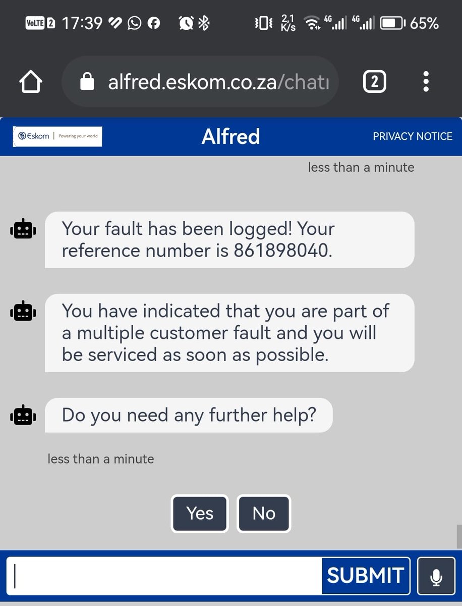 Rapmasha's tweet photo. @Eskom_SA tomorrow will be seven days without power with multiple calls logged at Cosmo City ext 3 https://t.co/nKQPd6FfdE