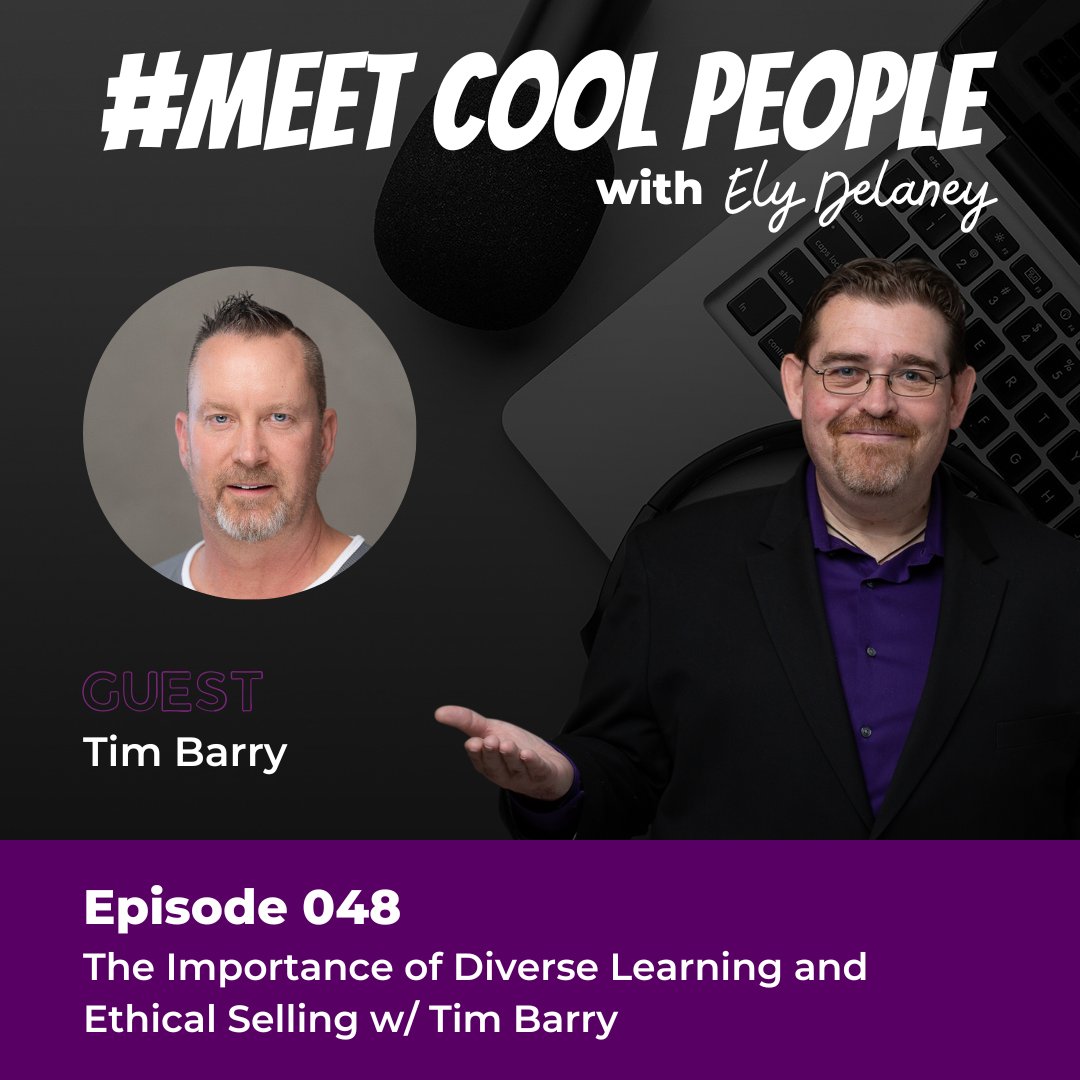 elydelaney's tweet photo. Did you miss last week’s episode? Check out the episode of the #MeetCoolPeople Podcast featuring Tim Barry! 

Tim and I dug deep into the importance of feeding your mind, body, and spirit. 

🔗 https://t.co/kJsfF8ceOU 
#SalesTraining #EthicalSales #BusinessGrowth #MeetCoolPeople https://t.co/f3JOW1grnh