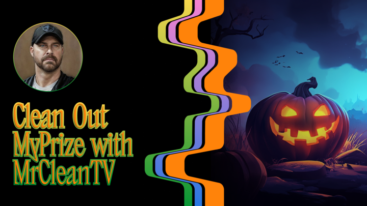 myprizecom's tweet photo. Clean Out MyPrize with @themrcleantv returns this Wednesday at 6pm ET!

Another Halloween-themed stream packed with giveaways for the community

Including multiple raffles and additional prizes for the 5 viewers with the most Bet Together volume at the end 🎰 🎰

See you in there 🫡