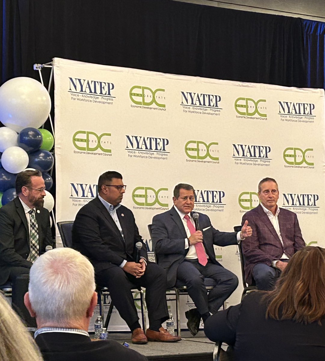 For the next few days, #ROC is playing host to NY’s workforce development community at the annual ⁦<a href="/NYATEP/">NYATEP</a>⁩ /⁦<a href="/NYSEDC/">NYSEDC</a>⁩ conference. Solid kickoff session with our legislative leaders.
