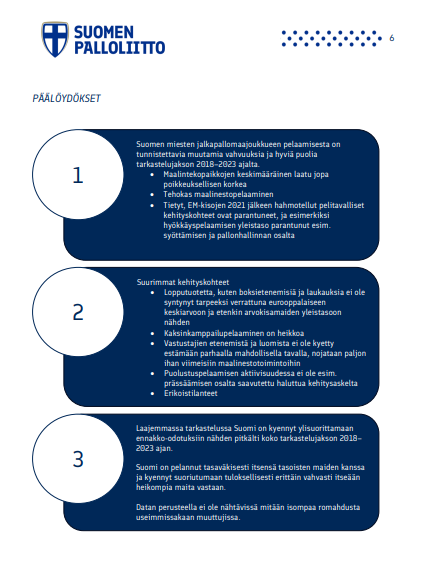 Tässä päälöydökset. Ymmärrän että tässä ollaan käyty läpi aika perusteellisesti eri mittareita, ja koitettu löytämään niistä trendejä, ja näiden tiivistäminen on hankalaa, mutta näissä kolmessa löydöksessä on mielestäni vähän... ristiriitaa.