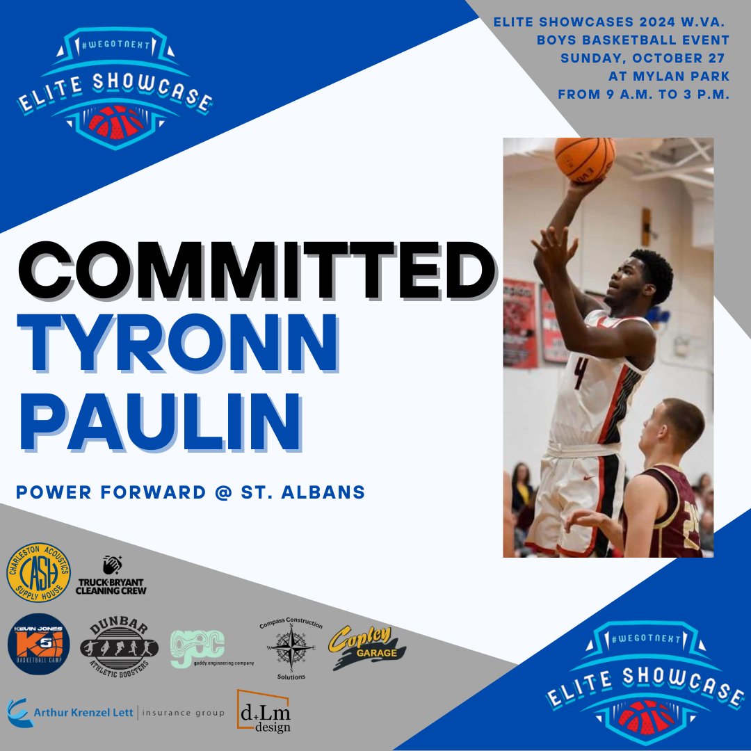 Elite Showcases (@elite_showcases) on Twitter photo Commitments for this Sunday's showcase! #wvprepbb
<a href="/TyronnPaulin14/">Tyronn Paulin †</a> <a href="/EthanB1ackburn/">Ethan Blackburn</a> <a href="/Leviwanless5/">Levi Wanless</a> Commitments for this Sunday's showcase! #wvprepbb
<a href="/TyronnPaulin14/">Tyronn Paulin †</a> <a href="/EthanB1ackburn/">Ethan Blackburn</a> <a href="/Leviwanless5/">Levi Wanless</a>