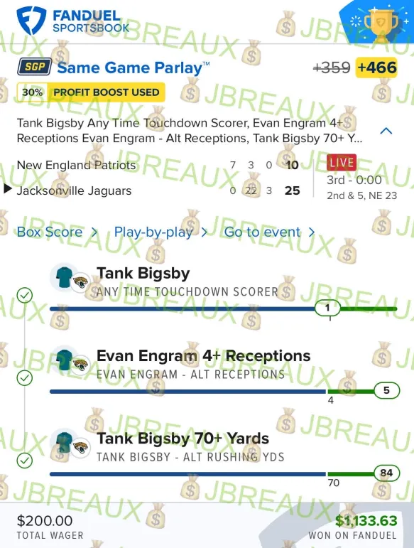MMadeGambling's tweet photo. We haven't posted in a little while but that hasn't stopped the winning! Here are a few bangers from this past weekend by @jeremybreaux You can get his plays today and every day by joining the free discord->>https://t.co/6CussPsG8s https://t.co/fTXd65qiJH