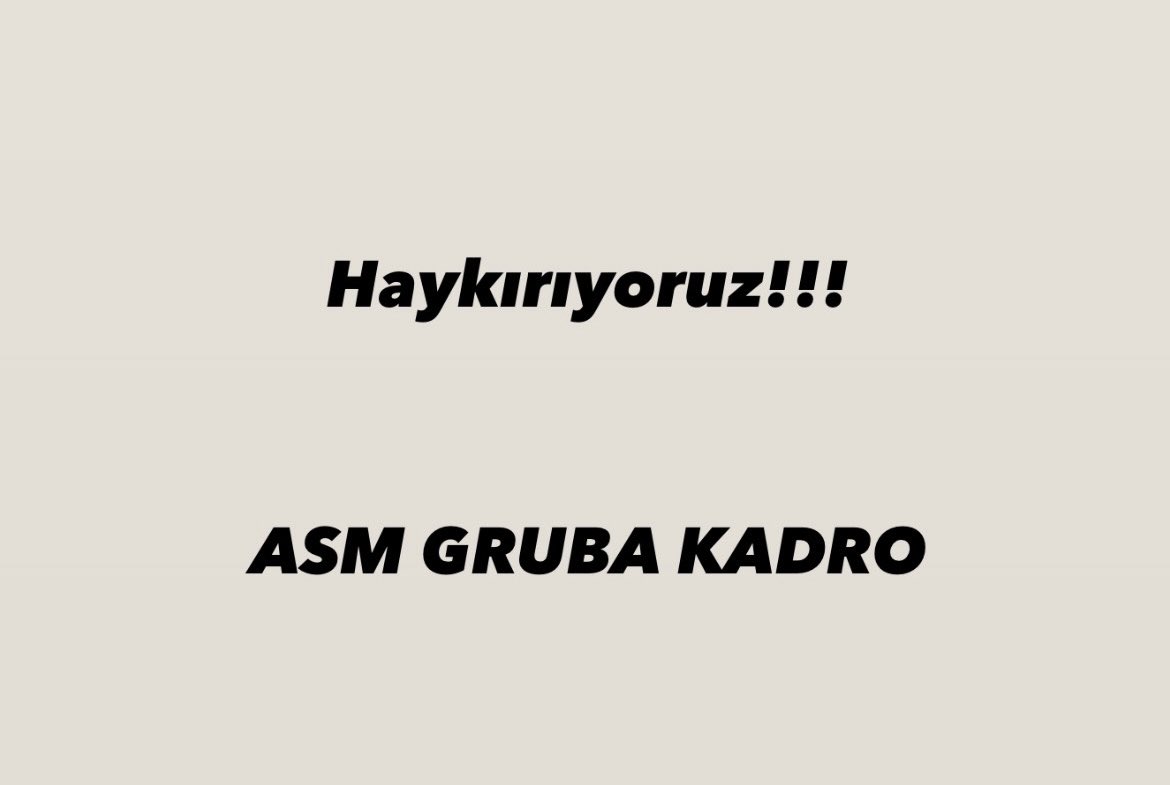 <a href="/asmgruplandirma/">Aile Sağlığı Merkezi Grup Elemanları Derneği</a> Grup elemanları denetimde pandemide her şeyde var kadroda neden yok aynı kurum içinde daha fazla ayrıştırılmak istemiyoruz
#elemandeğilsağlıkçı
