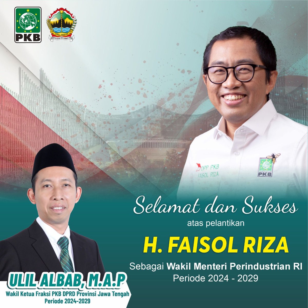 Selamat bertugas Senior Mas ⁦<a href="/masfaisolriza/">Faisol Riza</a>⁩ sbg Wamen Perindustrian RI, semoga amanah dan istiqomah memperjuangkan perekonomian dan pembangunan yg inklusif.