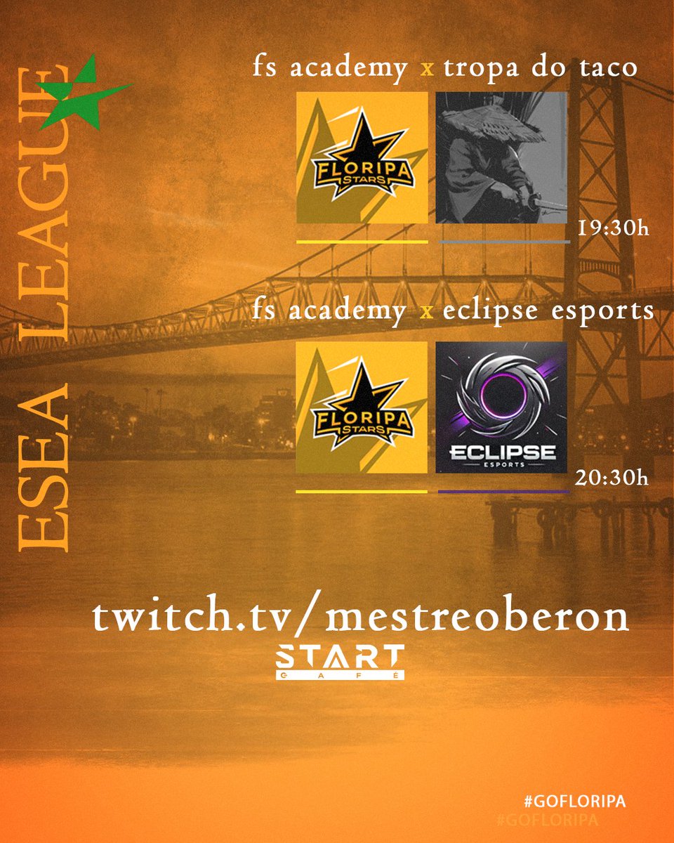 FloripaStars's tweet photo. Hoje é dia de dois grandes confrontos! 🔥
Às 19:30h, enfrentaremos a Tropa do @TACOCS na ESEA League, e logo em seguida, às 20:30h, teremos um jogão contra a #EcpliseEsports! 🏆
Vem com a gente acompanhar esses grandes jogos ao vivo!
🎥https://t.co/K9cNHzdF1q https://t.co/yXuMm6PTAW