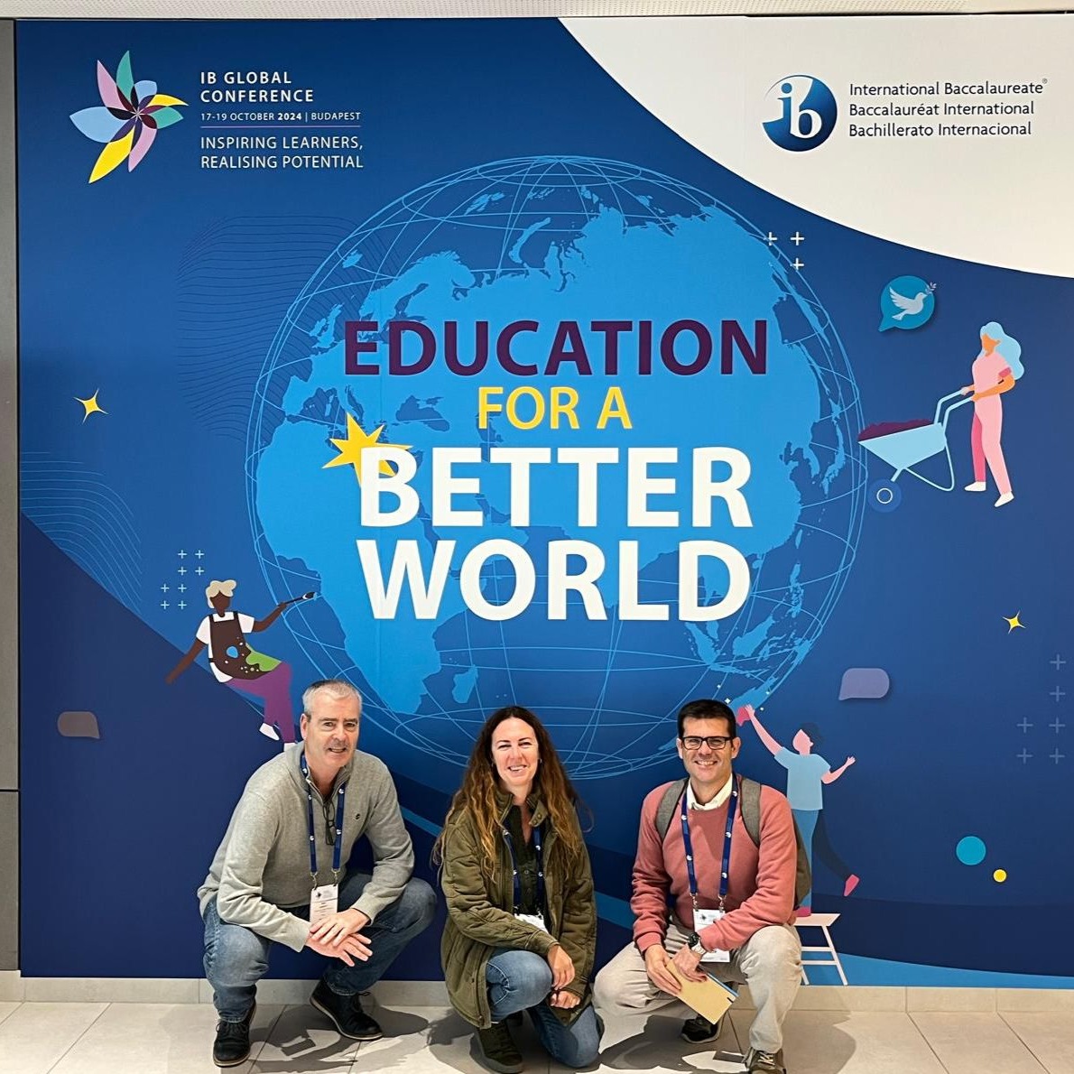 eisbarcelona's tweet photo. 🌍🎓 Our school's leadership team rocked the IB Conference in Budapest! Engaging with global educators to boost our IB program and student experiences. 💡✨ Excited to bring fresh ideas home! 🙌 #IB #Innovation #Learning #EISB #Barcelona #SantCugat https://t.co/x4Oj6mhMU5