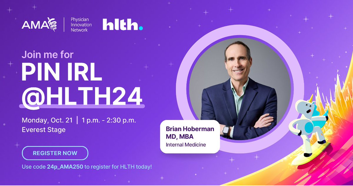 PermanenteDocs's tweet photo. TODAY at 1 p.m. PT: Join Brian Hoberman, MD, EVP, IT &amp; CIO of The Permanente Federation &amp; other physician experts as they discuss what they wish tech companies knew about integrating tech that enables patient care. PIN IRL @HLTH24 - Everest Stage.
Info: https://t.co/NIBVvPSqvl https://t.co/CLg4zfq0R1