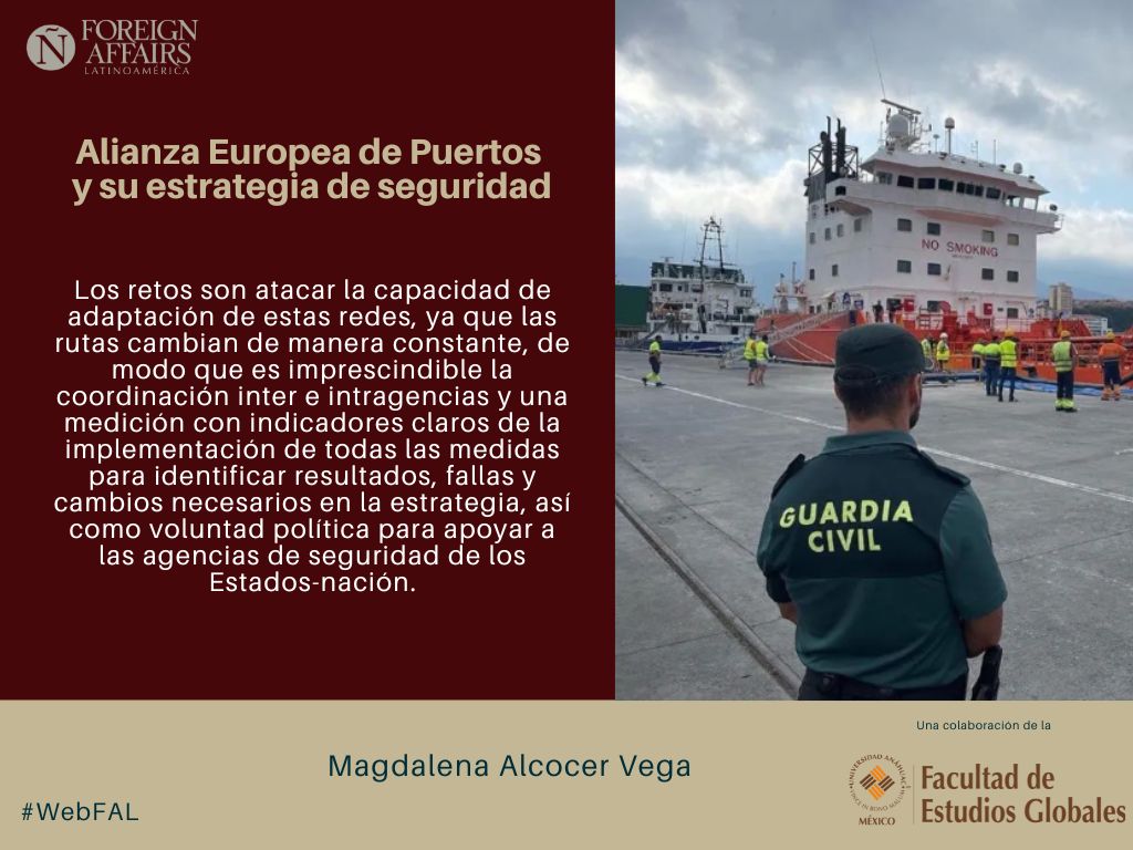 #LEE "Alianza Europea de Puertos y su estrategia de seguridad" de Magdalena Alcocer Vega (<a href="/magdaalcocer/">Magdalena Alcocer</a>) en el espacio de colaboraciones de la Facultad de Estudios Globales de la Universidad Anáhuac México (<a href="/FEGanahuacMX/">estudios-globalesAnáhuac</a>) en #WebFAL bit.ly/4dZk1Qa