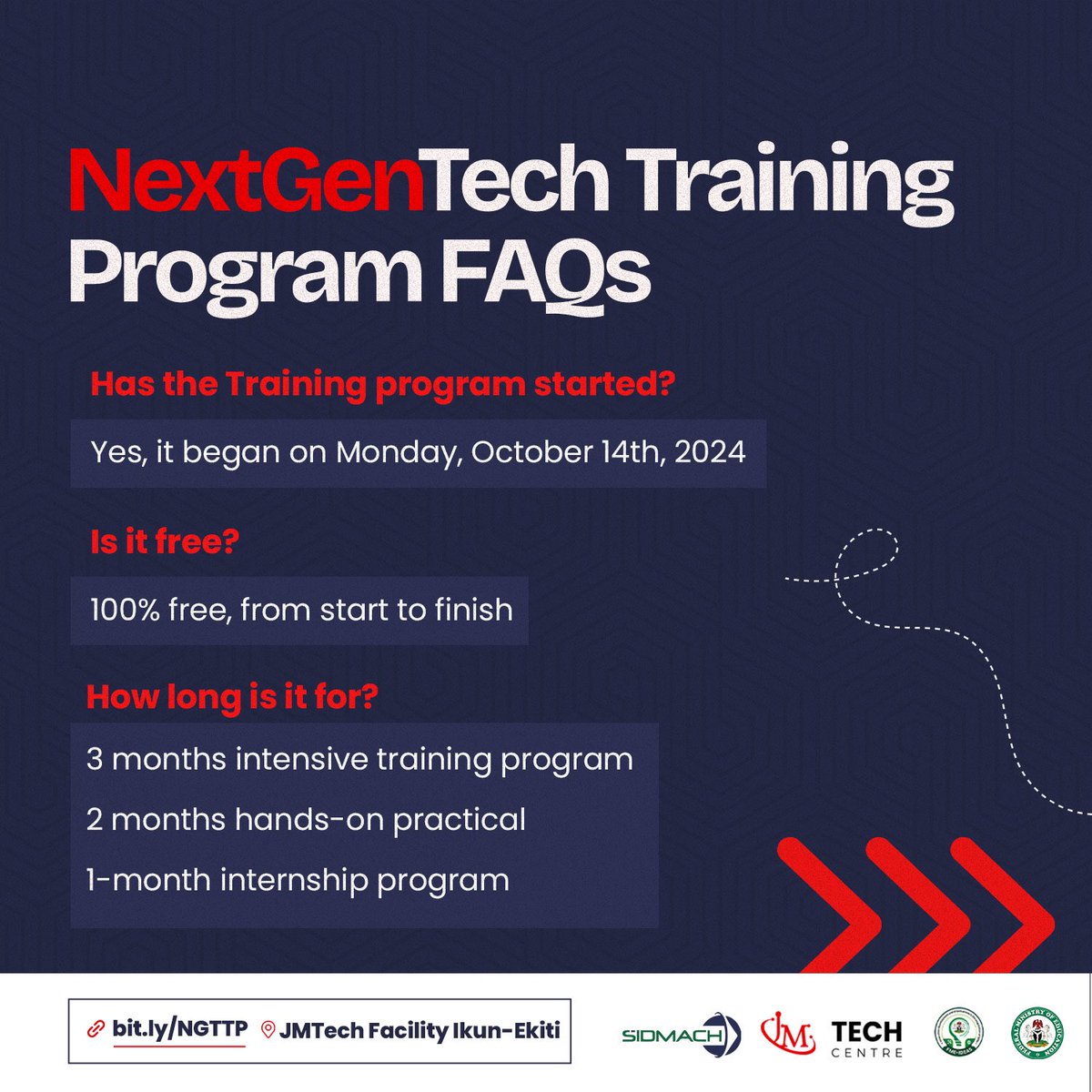 Jmtechcentre's tweet photo. Don't miss out on the NextGenTech Training Program! 🎓 
Learn from experts, gain practical experience, and kickstart your tech career. https://t.co/HL85EYlsX4