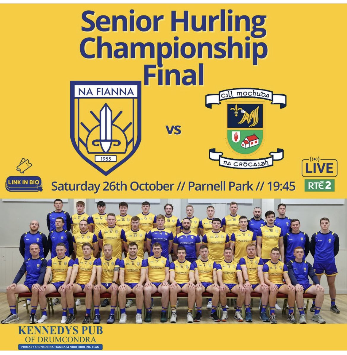 Ticket link in Bio.

Keep an eye on our socials as the week progresses for more news on our plans for before and after the match!
#NaFiannaAbú 🔶🔷