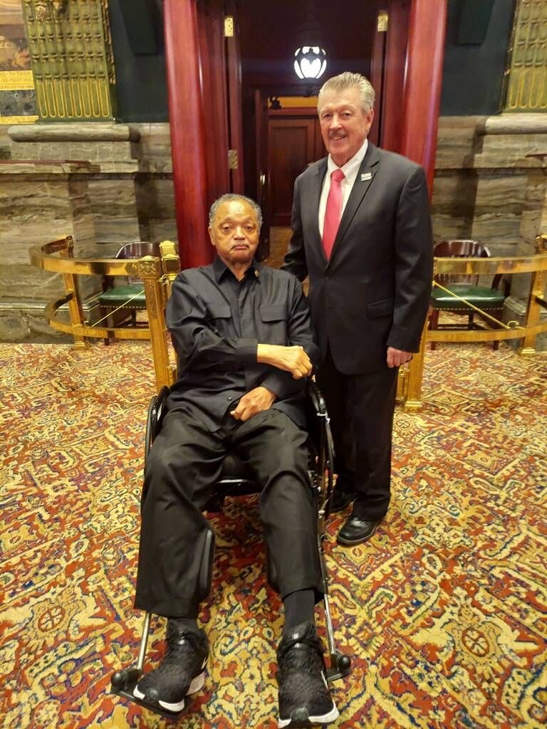 A great honor to meet Rev. Jesse Jackson in Harrisburg today!