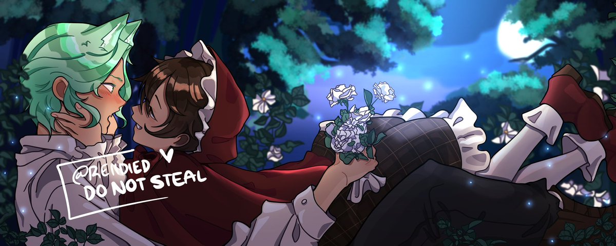 REIIDIED's tweet photo. I drew Cove and my Mc using @OOHSAN_RAIN’s base for Halloween! Full credits go to them. 

Pls don’t let this flop it took 16+ hrs 😭
#OurLifeBeginningsAndAlways #coveholden #gbpatch https://t.co/aSX5INDNeT