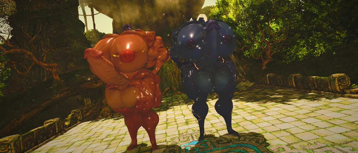 Azure Anubis & Den the Purple Goddess tweet media