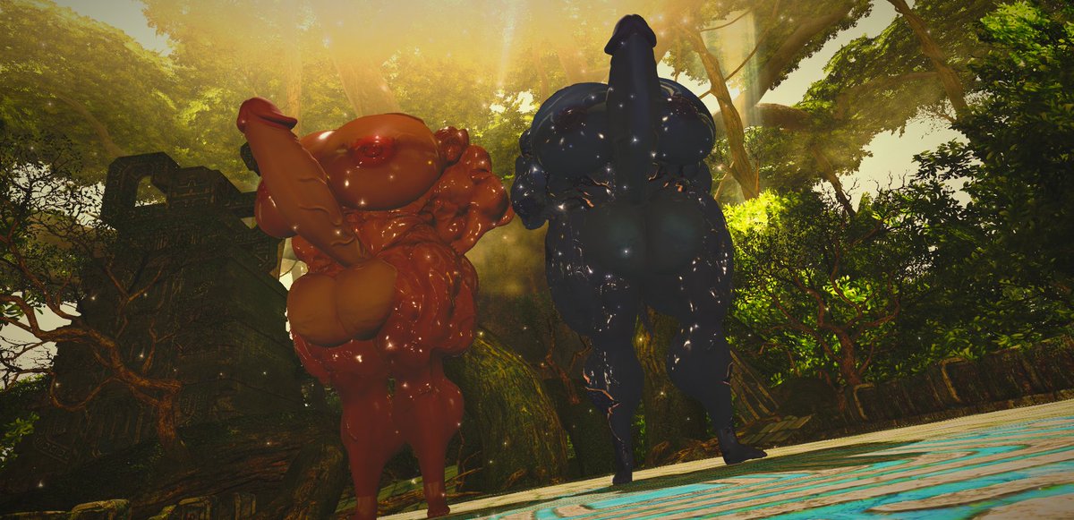 Azure Anubis & Den the Purple Goddess tweet media