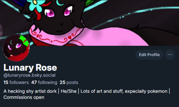 LunaryRose's tweet photo. A reminder to everyone that I can be found on bluesky aswell~. https://t.co/FBEM12kbPh