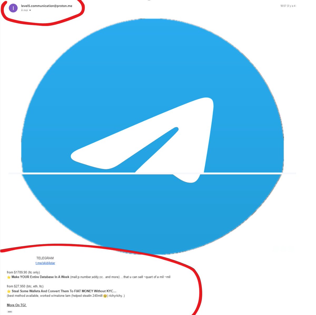 YonetWatch's tweet photo. ⚠️ Voici le mail reçu par plusieurs jeunes YouTubeurs Level-5. Cela ne saute pas aux yeux dans un premier temps, mais il est rempli d'incohérences, que nous allons souligner dans ce poste.

🔴 Marqué en rouge : les incohérences générales
- Proton mail est un service d'email, pouvant être utilisé gratuitement pour 1 adresse mail. C'est le cas de l'adresse envoyeuse.
- "Level-5" est mal orthographié sans cesse dans le mail : lorsqu'il s'agit d'un mail officiel, Level-5 est écrit en majuscule, avec le tiré (du 6), comme ceci : LEVEL-5.

🟡 Marqué en jaune : fin de mail
- La fin du mail est signé par Mathieu Demy (un acteur par ailleurs), ne redirigeant vers aucun lien professionnel en accord avec son sois disant poste de "French Communication Manager"
- Le "Level 5™" est faux, encore une fois, en fin de mail, cela doit être écrit "LEVEL-5 Inc."

🟢 Marqué en vert : problèmes d'utilisation de personne 
- L'utilisation du "Je" et du "Nous" peut tout à fait se faire dans un mail comme celui-ci, mais pas de manière aléatoire et mélangée comme ici.
- Notamment dans la phase notée d'un "?" en face, où le "Je" et le "Nous" sont tous les deux utilisés dans une seule et même phrase, ce qui la rend par la même occasion, pas française, et dénouée de sens.

🟣 Marqué en rose : faute d'orthographe
- Je n'en ai repéré qu'une seule, mais c'est déjà une de trop. Dans un mail envoyé par une entreprise, aucune faute n'est présente, surtout l'oubli d'un accord pluriel. (Il y en a peut-être d 'autres, je ne suis pas expert, vous pouvez les souligner  en commentaire) 

❌ D'autres incohérences :
- Un mail de collaboration commerciale, sans échange financier ? Sans de réelles directives à respecter et à souligner dans une vidéo ? Pas d'informations précises dans le premier mail ?
- De plus, pour un mail de collaboration commerciale, il est très court, il y a beaucoup plus de "choses" écrites, en réalité.
- Si l'employé écrivant le mail se présente, il est rare qu'il passe par une adresse mail ne comportant pas son nom. Dans le cas présent, cela pourrait être "nomprénom@level5.com"
- Le mail n'a été envoyé qu'en France

-----

🤦 Maintenant, venons en au fait le plus absurde et... évident ? Voici le mail reçu par un des YouTubeurs il y a 1h à peine :

😂 Inutile de préciser quoi que ce soit... Cela nous prouve juste qu'il s'agit d'un énorme mensonge.

‼️  Pour conclure : n'en voulons pas aux YouTubeurs s'étant fait avoir par ce mail, cela partait d'une bonne intention. Il faut faire plus attention aux informations que l'on voit ou reçoit, et cela vaut aussi pour nous, qui nous étions mal informés avec de publier une annonce ce midi, et nous nous excusons une fois de plus.

📝 Ce poste était essentiellement à but informatique, pour ne pas que cela vous arrive. Si Level-5 vient à vous contacter pour une collaboration, cela passera par une agence de communication, pas par Level-5 eux-mêmes.

💖 Merci d'avoir lu ! #YokaiWatch #Level5