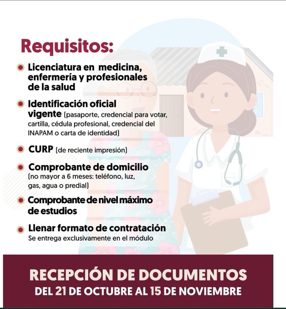 servidoreslpblo's tweet photo. ✅PROFESIONALES DE LA SALUD DE CHICOLOAPAN✅ 
⚠️ATENCION⚠️

¡¡ El Estado de México los necesita !! si eres profesional de la salud, medico o enfermera, y te interesa apoyar a tu comunidad chicoloapense esta información es para ti. 

UNETE A LAS VISITAS CASA POR CASA. https://t.co/zvSrU4rMOQ