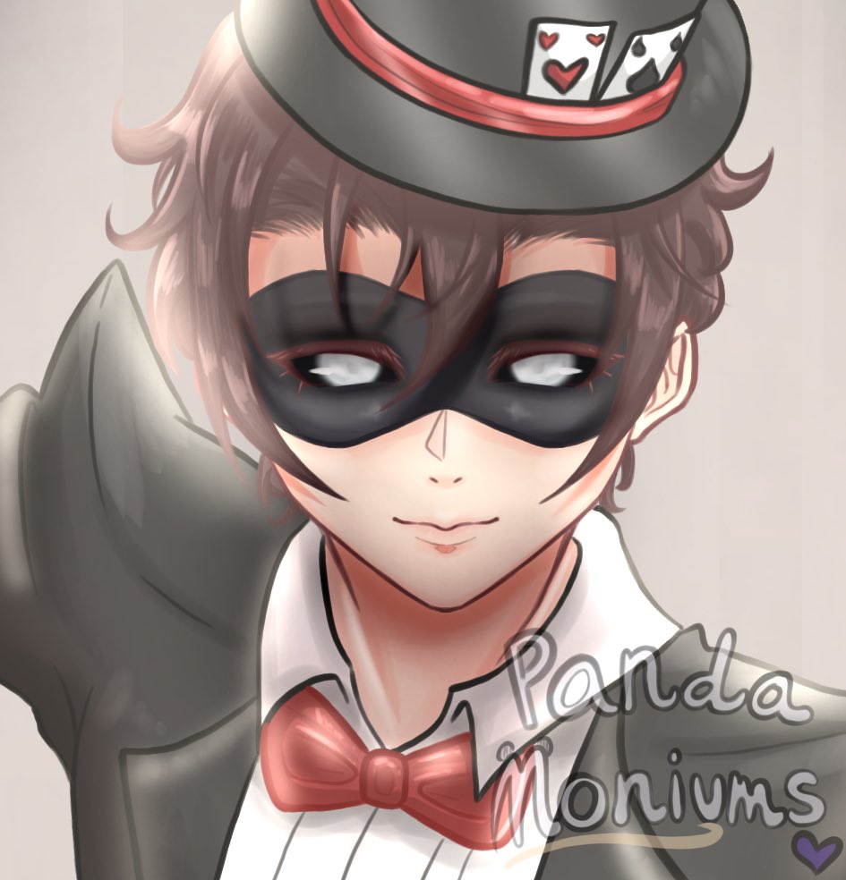 PandaMoniumsart's tweet image. Guess what I pulled out of my hat. My Top hat.
Another Vtuber on my list is crossed off! I drew @TopHatVTuber 
He has a smexy design and I love it ✨✨✨

#TopArt #art #illustrationart #Vtuber
