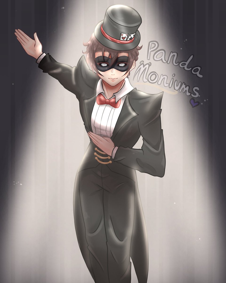 PandaMoniumsart's tweet image. Guess what I pulled out of my hat. My Top hat.
Another Vtuber on my list is crossed off! I drew @TopHatVTuber 
He has a smexy design and I love it ✨✨✨

#TopArt #art #illustrationart #Vtuber