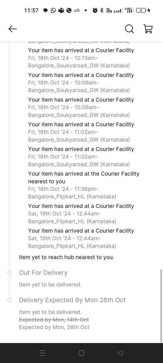 PViswanatha's tweet photo. @Flipkart unable to deliver the one product in time not proper information with the customer support executive also. One excuses https://t.co/lidRM1Don1