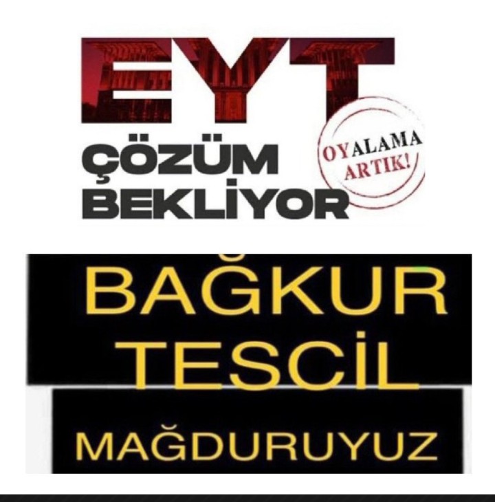 <a href="/serkan3622/">serkan</a> <a href="/ozgurcelikchp/">Özgür Çelik</a> #BağkurTescili Yok saydınız
Hak vermeyi Layık görmediniz
Esnafın Emeklilik Hakkını bitirdiniz 
Adil Olmadınız
55-65 Yaş aralığındaki #BağkurTescilMağdurları
<a href="/RTErdogan/">Recep Tayyip Erdoğan</a>
<a href="/AK_PartiVan/">AK Parti Van</a>
<a href="/akzonguldak67/">AK Parti Zonguldak</a>
@akpartiyozgat66
<a href="/AkPartiYalova77/">AK Parti Yalova</a>
<a href="/akparti_usak/">AK Parti Uşak</a>
<a href="/akparti_tunceli/">AK Parti Tunceli İl Başkanlığı</a>
<a href="/aktrabzon61/">AK Parti Trabzon</a>