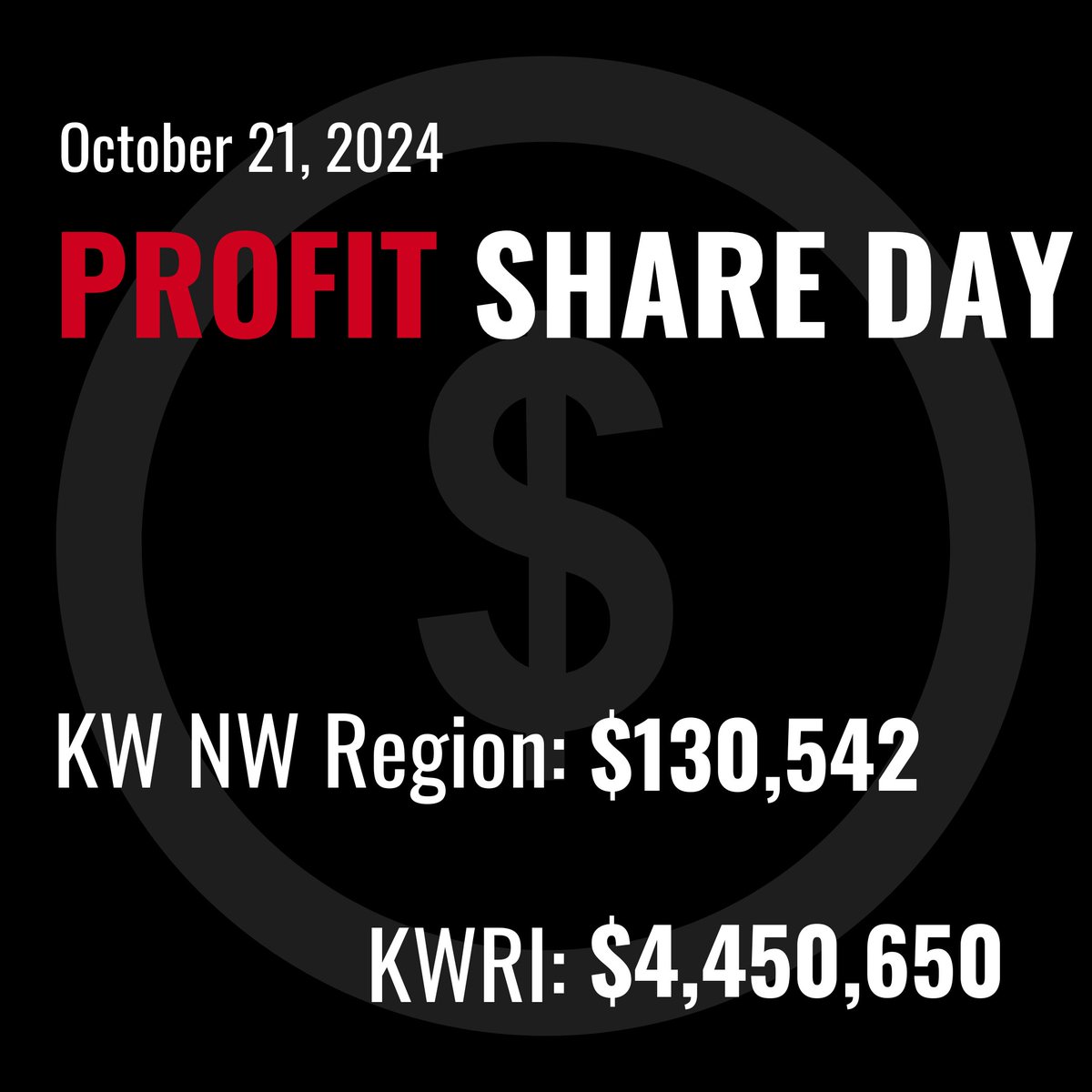 kw_northwest's tweet image. Start the week off right—it’s Profit Share Day! 🎉💸 Time to celebrate the KW way: work hard, share success, and maybe grab an extra coffee with those profits! ☕️😉 #ProfitShare #MondayMotivation