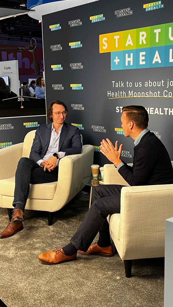Next up in the The #StartUpHealth Studio at #HLTH2024 is #HealthTransformer <a href="/chrisdansereau/">Christian Dansereau</a> of <a href="/perceiv_ai/">Perceiv AI</a> - here to update us on the latest in his company's #HealthMoonshot to forecast disease progression in age-related diseases such as Alzheimer's. #AlzMoonshot