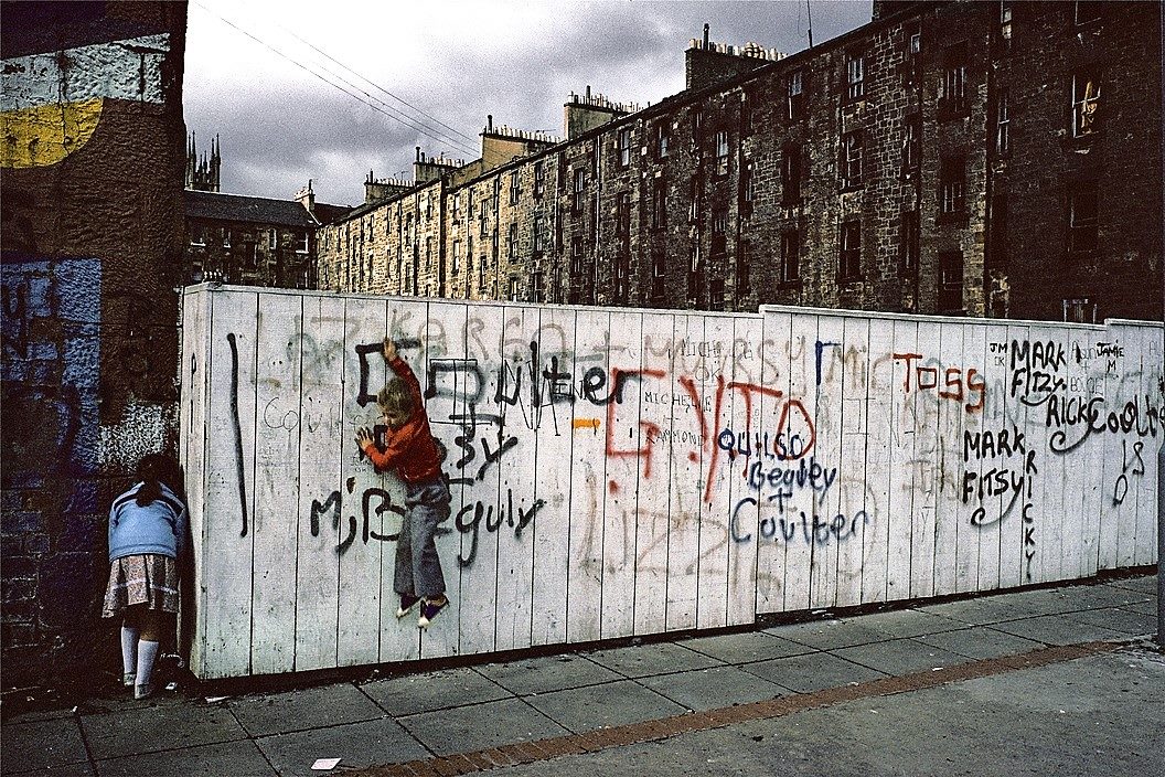 "In Glasgow, I think the children took me by the hand and brought me onto their territory. Maybe if I hadn’t been a foreigner, I wouldn’t have followed them. But they seemed so warm and kind and generous to me. They spoke to me constantly!"  

Raymond Depardon, 1980