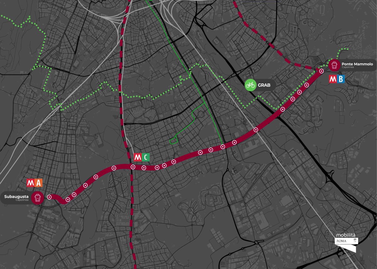 romamobilita's tweet photo. 🚋 Nuova Tramvia Togliatti: oggi avviati i cantieri del nuovo collegamento Ponte Mammolo-Cinecittà, che offrirà la connessione con le metro A, B e C e la ferrovia FL2. 
Info https://t.co/GtxYoNaqT0
#Roma #RSM #PUMS https://t.co/DW7biJV4aW