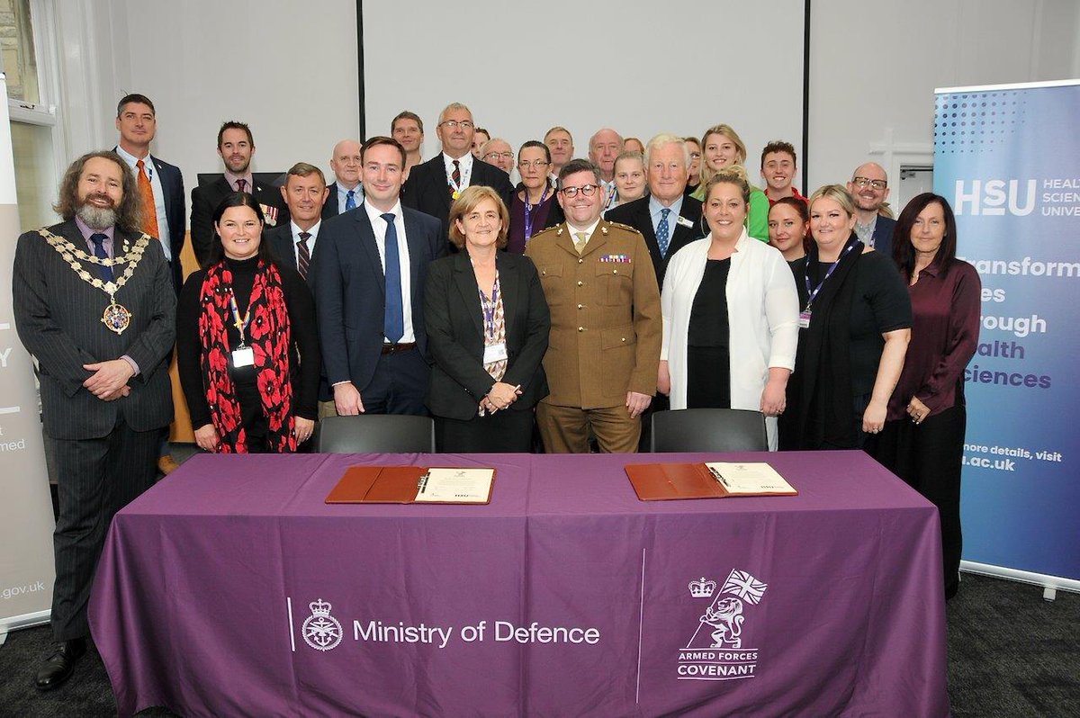 Health Sciences University | HSU (@healthsciuni) on Twitter photo We are delighted to announce that today <a href="/HealthSciUni/">Health Sciences University | HSU</a> (HSU) signed the #ArmedForcesCovenant at a special signing event delivered at our Bournemouth Campus.
The signing of the Armed Forces Covenant is a voluntary commitment made by organisations like ours to ensure that those who We are delighted to announce that today <a href="/HealthSciUni/">Health Sciences University | HSU</a> (HSU) signed the #ArmedForcesCovenant at a special signing event delivered at our Bournemouth Campus.
The signing of the Armed Forces Covenant is a voluntary commitment made by organisations like ours to ensure that those who