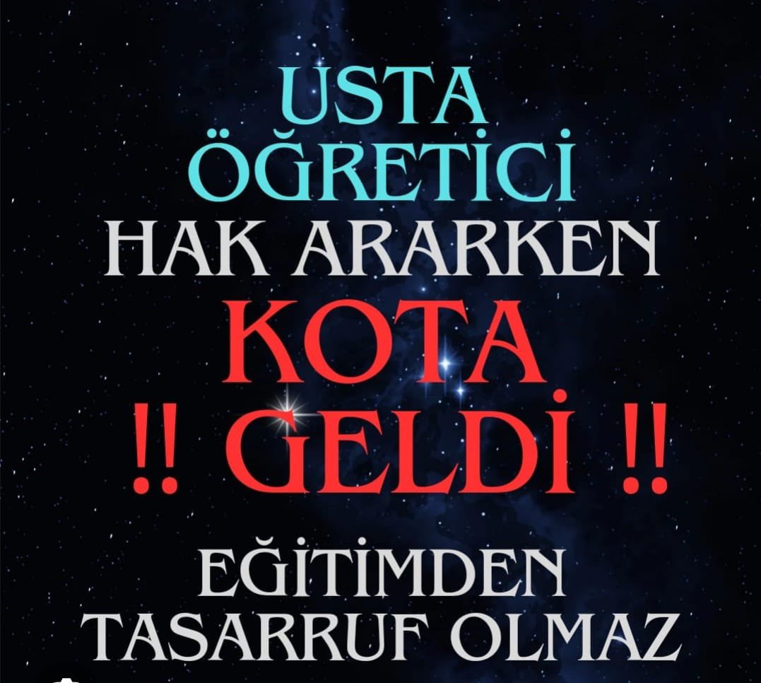 MelekAk09776696's tweet photo. #Ustaöğreticiler24EKİMulusta
İşsiz kaldık kotaya hayır
@tv5televizyonu 
@halktvcomtr 
@tgrthabertv 
@startv
@cnnturk 
@ahaber 
@HaberturkTV 
@beyaztv 
@ihacomtr 📣📣
@Hurriyet 
@milliyet https://t.co/Lb0pDBGOzj