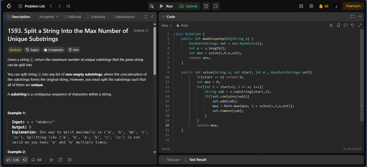 DevGupta4526's tweet photo. Day 46 of #CodeDaily &amp; #CoreSubjects 💻

✅ Solved the #LeetCode problem: Split a String Into the Max Number of Unique Substrings
🔍 Learned more about React.js
Continuing to expand my skills! 🚀

#100DaysOfCode #LeetCodeChallenge #CoreSubjects #ReactJS #CodingJourney https://t.co/pMN7st2qd7