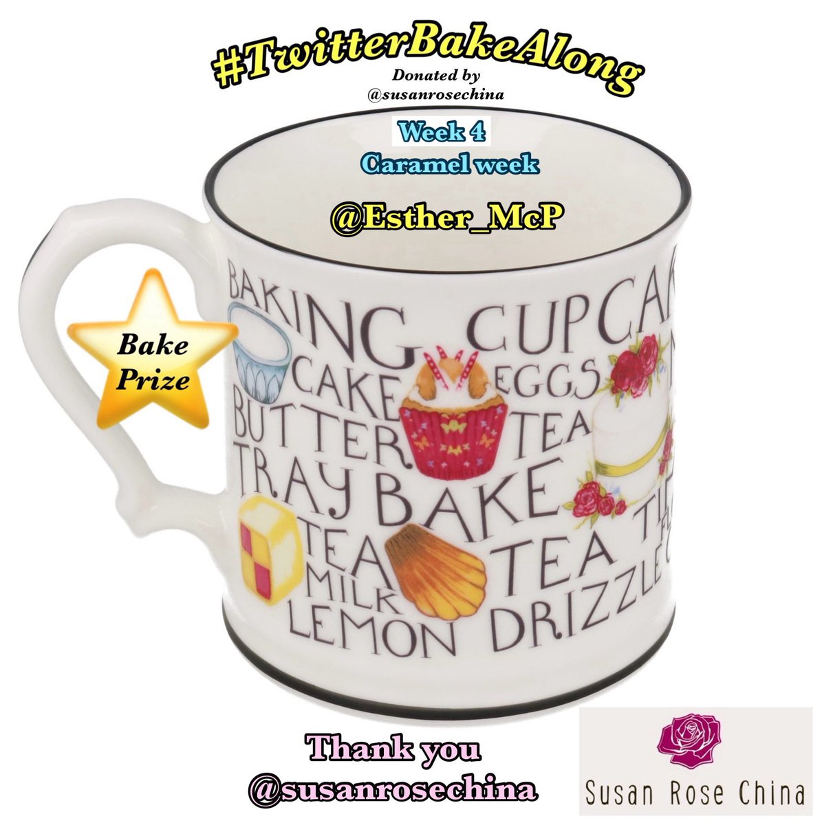 Congratulations to our #gbbotwitterbakealong ⭐️ baker for #caramelweek <a href="/Esther_McP/">Esther McPhail</a> 👏🏻👏🏻👏🏻we hope you enjoy your <a href="/susanrosechina/">Susan Rose</a> personalised mug ❤️Thank you to Susan for her lovely donation and to everyone who baked along 🥰