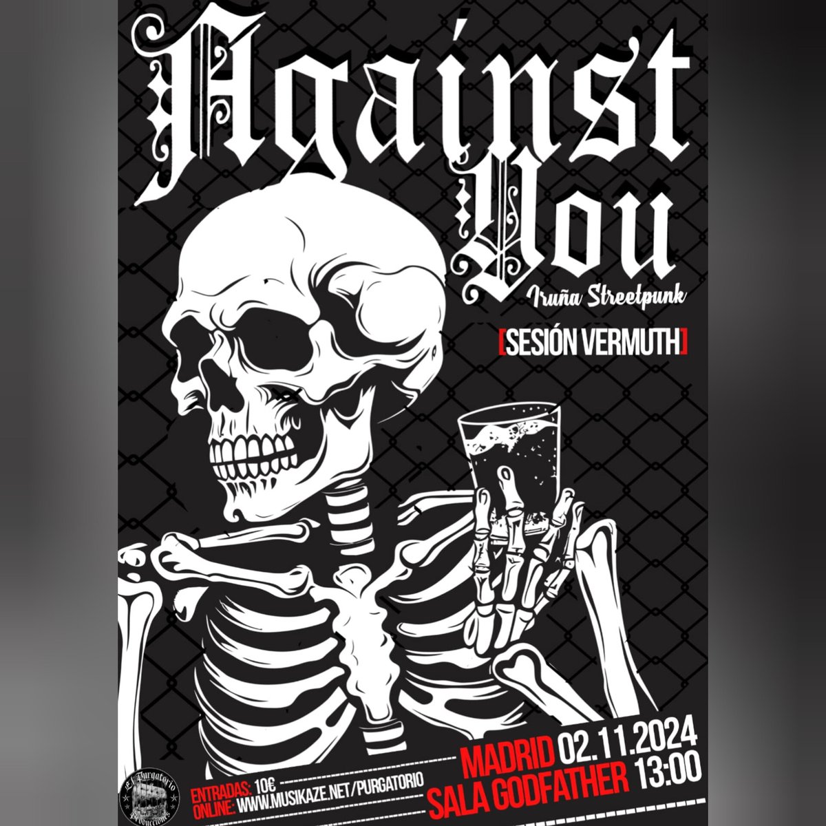 Entradas para el viernes agotadas,pero todavia quedan unas pocasa para el proximo sabado en Vallekas!
entradas.purgatorioproducciones.com/web/?menu=138&…