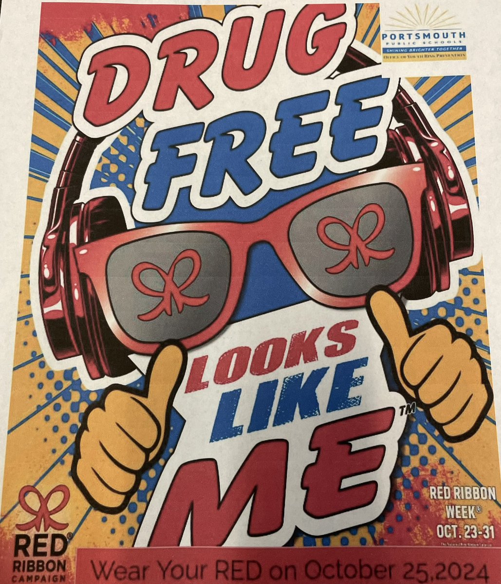 This week, we stand united to promote a drug-free lifestyle and educate ourselves and our communities about the importance of making healthy choices!

**Wear RED to show your support Friday October. 25th, 2024