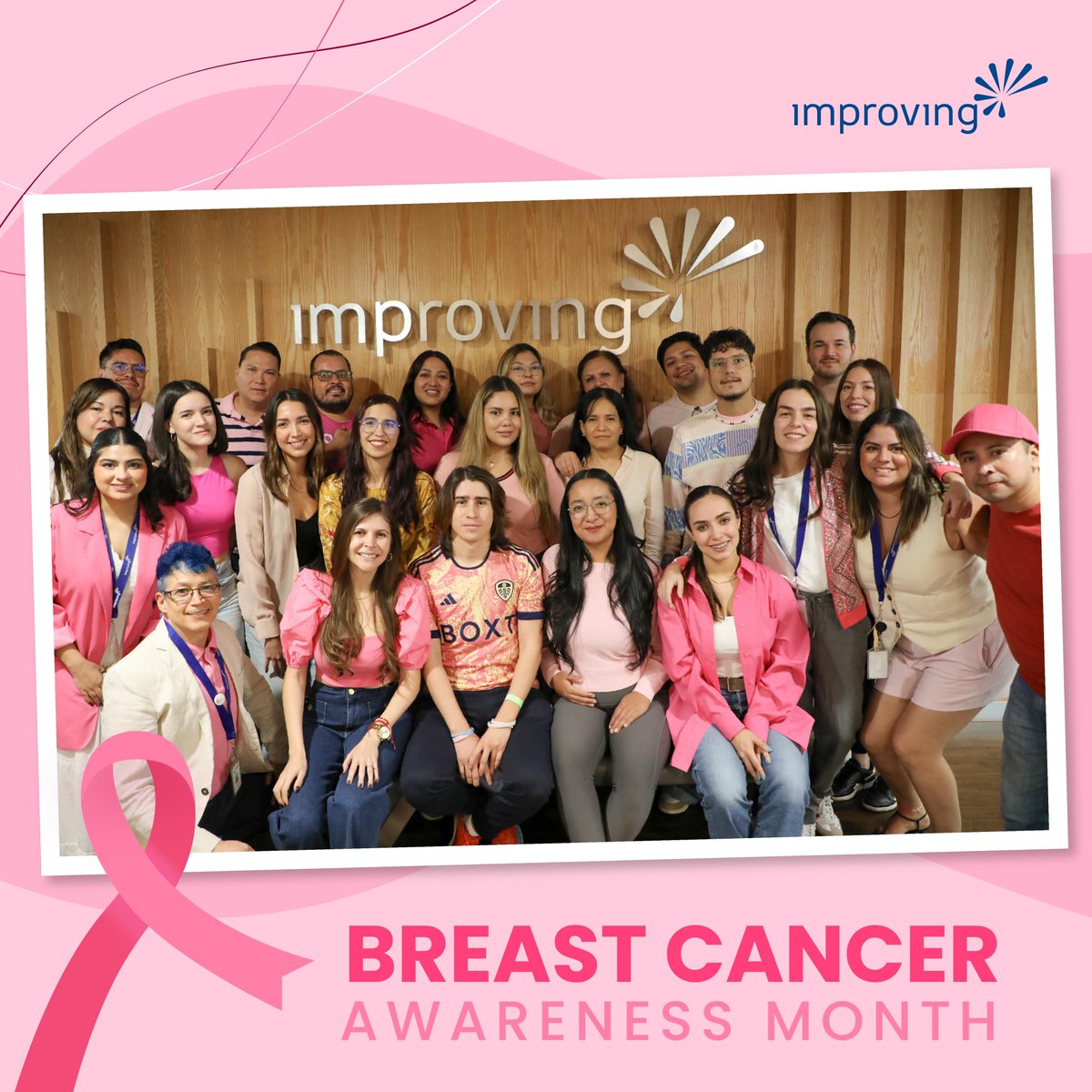 October is Breast Cancer Awareness Month, and at Improving, we stand together for the women we love. 🎀

Be mindful that early detection saves lives. Stay strong, stay aware, and let’s continue to lift each other up. Together, we make a difference. 💪🏼✨

#BreastCancerAwareness