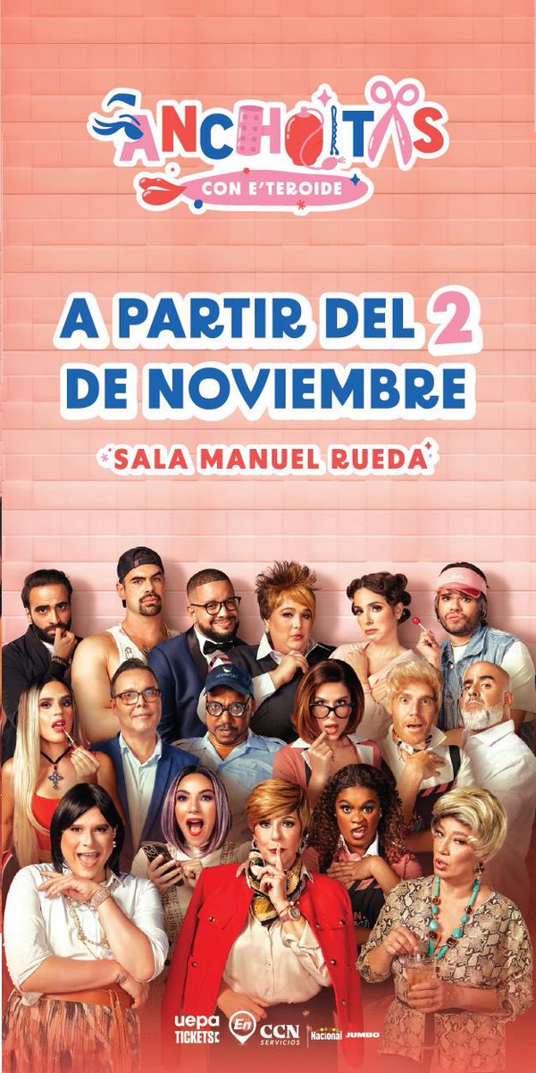RaulitoGrisanty's tweet photo. Teatro Musical para reír hasta más no poder!  

“Anchoitas Salón &amp; Spa”

Uepa Tickets 

https://t.co/7SRTrl6V10 https://t.co/cOaK4TNCwg