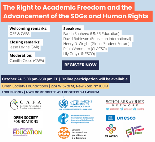 Open Society Foundations (@opensociety) on Twitter photo Thursday at 5PM EDT: Academic freedom is foundational for sustainable development. Join us, <a href="/CafaClaa/">@CAFA-CLAA</a>, and others for an event to discuss how academic freedom can advance the UN’s Sustainable Development goals. Register to attend in person in New York City or online: Thursday at 5PM EDT: Academic freedom is foundational for sustainable development. Join us, <a href="/CafaClaa/">@CAFA-CLAA</a>, and others for an event to discuss how academic freedom can advance the UN’s Sustainable Development goals. Register to attend in person in New York City or online: