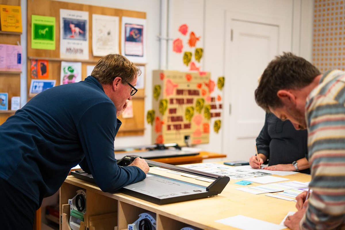 Fun moments in the PNCA Pub Lab during family weekend!