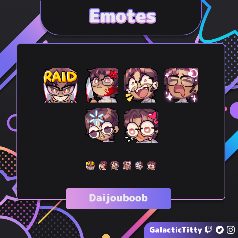 WE GOT NEW EMOTES!!!! THANK YOU SO MUCH <a href="/GalacticTitty/">Galactic Titty - Shop Open!</a> THEY LOOK AMAZING AND I LOVE THEM!!! PLEASE SHOW SOME LOVE AND SUPPORT AND ILL DEF BE GETTING MORE DONE FROM YOU!!!