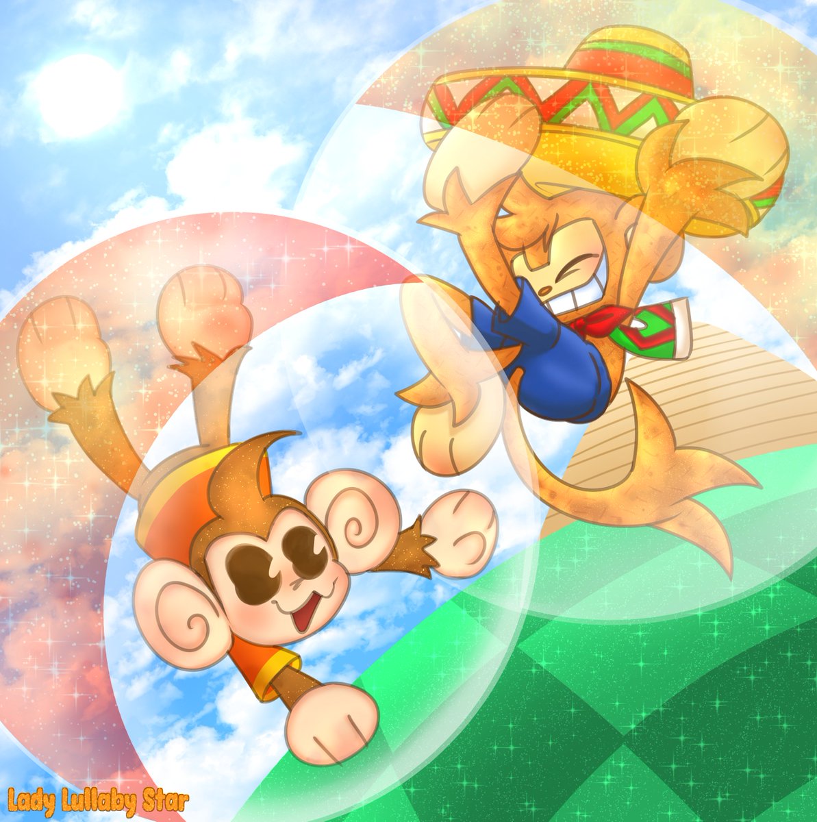 LadyLullabyStar's tweet image. Two monkeys and two balls!
#SambaDeAmigo #SuperMonkeyBall #SEGAFanArt