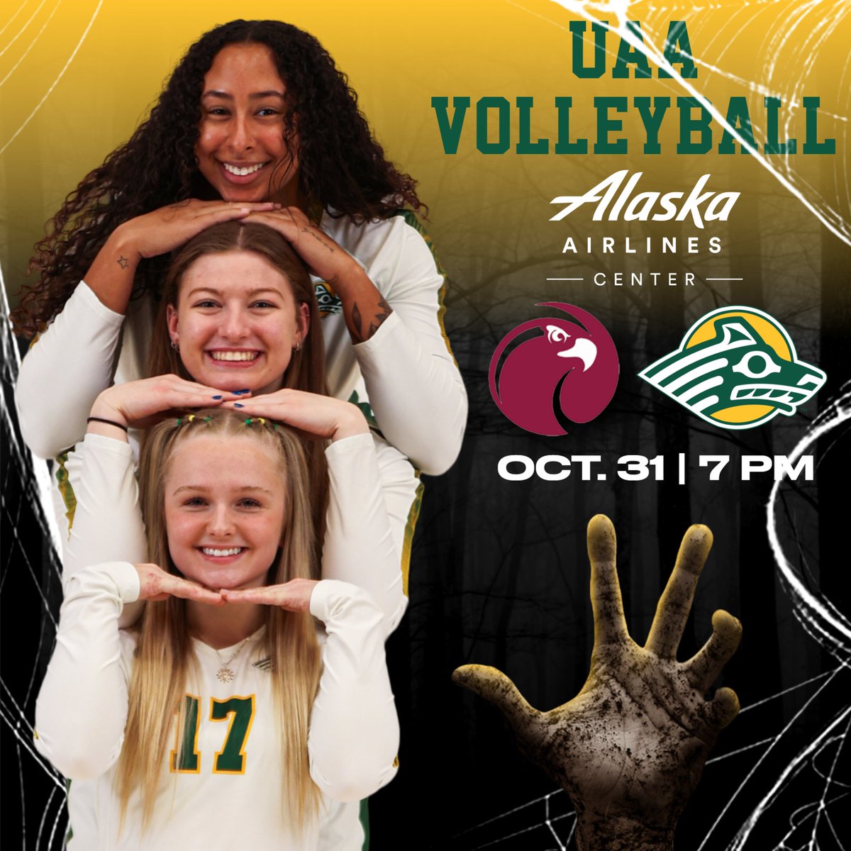 Treat yourself to a sugar-free Halloween at the Alaska Airlines Center as your Seawolves battle the Falcons at 7 pm. 
📺📊= tinyurl.com/y5hy7epd