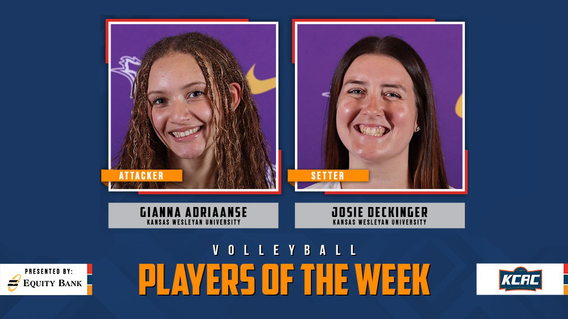 WVB | Adriaanse and Deckinger earn KCAC Women’s Volleyball weekly honors -- kwucoyotes.com/news/2024/10/2…
