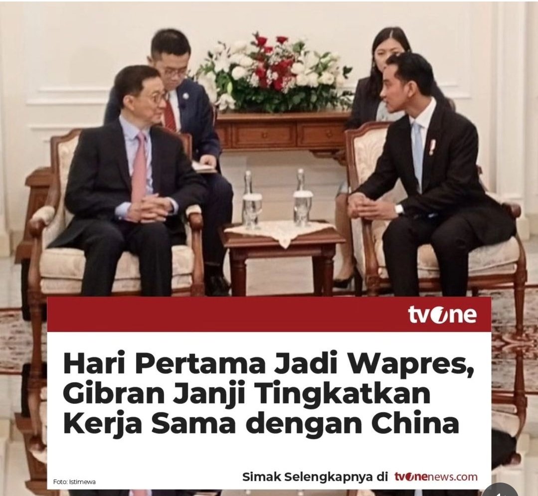 Kerja pertama wapres Fufufafa.
Chinailah Indonesia 😢