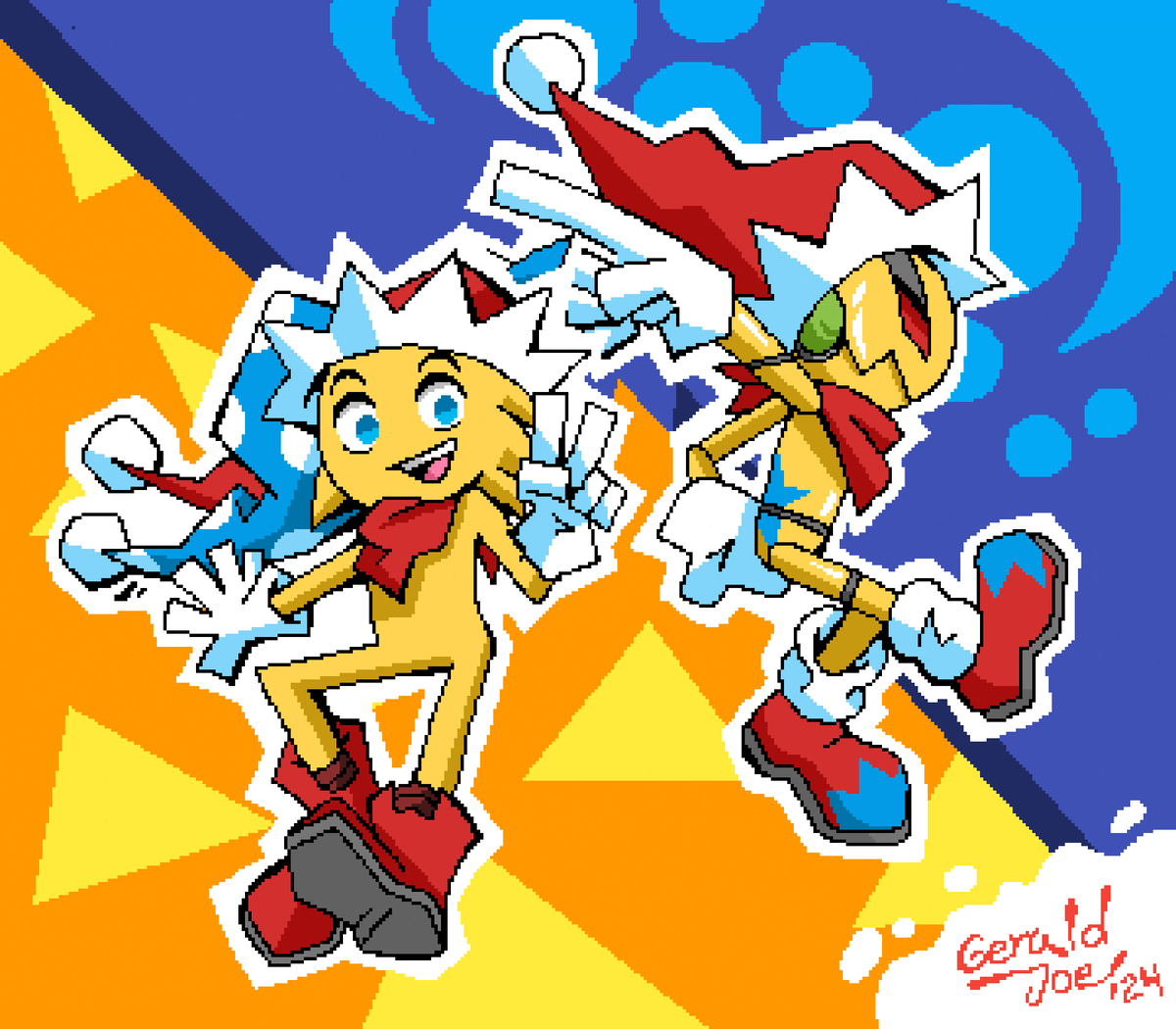 SpriteEvan's tweet image. The Electric Jesters ⚡️
#sparktheelectricjester #pixelart