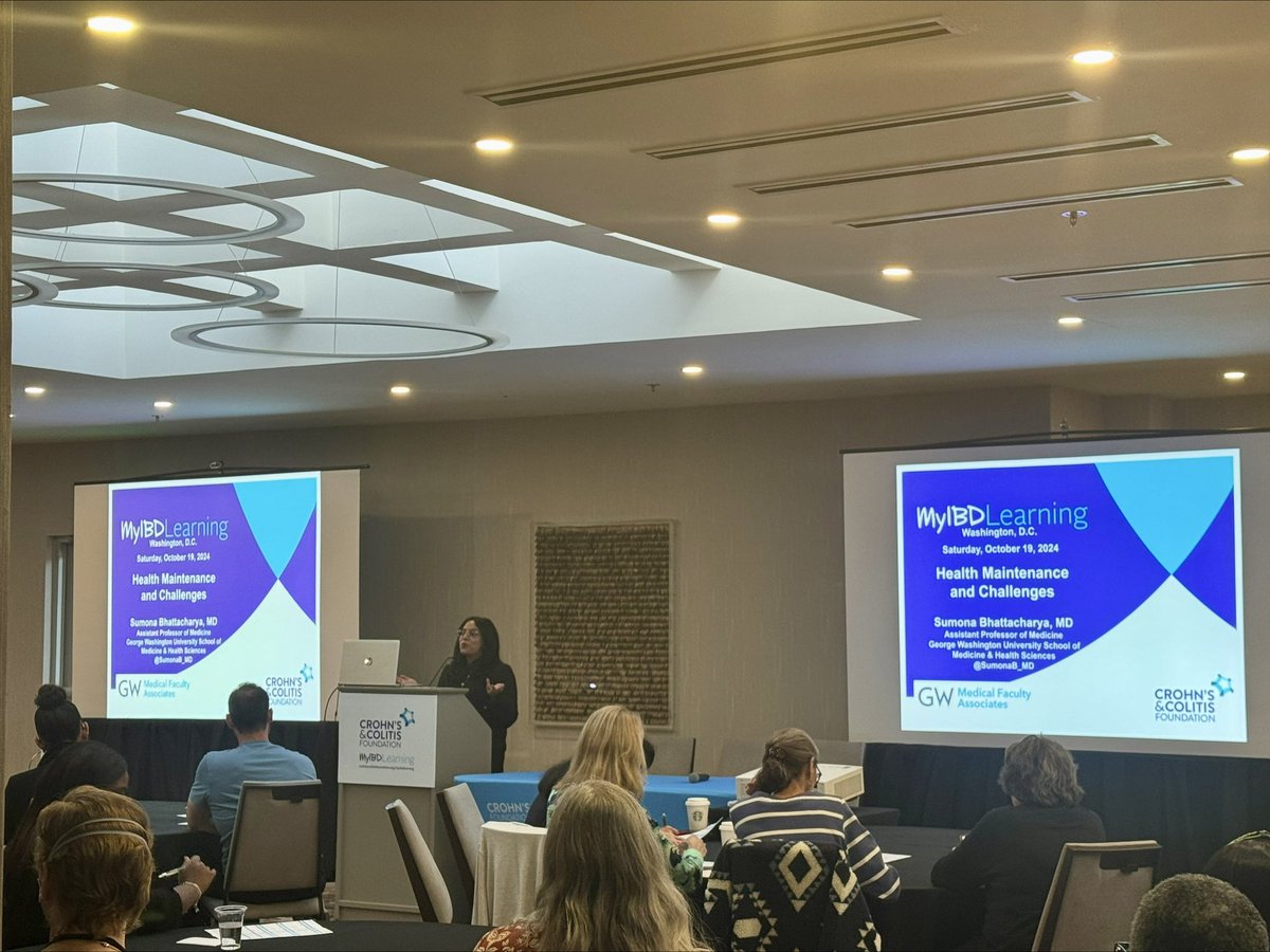 Sumona Bhattacharya, MD (@sumonab_md) on Twitter photo Greatly enjoyed speaking on Saturday to #IBD patients and advocates on healthcare maintenance! <a href="/CrohnsColitisFn/">Crohn's & Colitis Foundation</a>
We discussed ways to stay healthy including:
✅ Vaccinations
✅ Colon cancer screening
✅ Bone density screening
✅ Mental health screening
<a href="/GW_Gastro/">GW Gastroenterology Fellowship</a> Greatly enjoyed speaking on Saturday to #IBD patients and advocates on healthcare maintenance! <a href="/CrohnsColitisFn/">Crohn's & Colitis Foundation</a>
We discussed ways to stay healthy including:
✅ Vaccinations
✅ Colon cancer screening
✅ Bone density screening
✅ Mental health screening
<a href="/GW_Gastro/">GW Gastroenterology Fellowship</a>